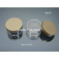 Small Golden Round Loose Powder Container